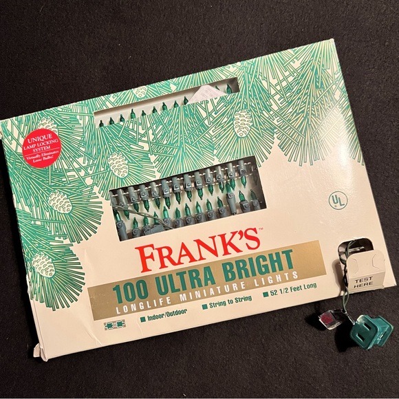 COPY - Vintage FRANKS 100 Ultra Bright Christmas Lights Green New - Picture 11 of 16